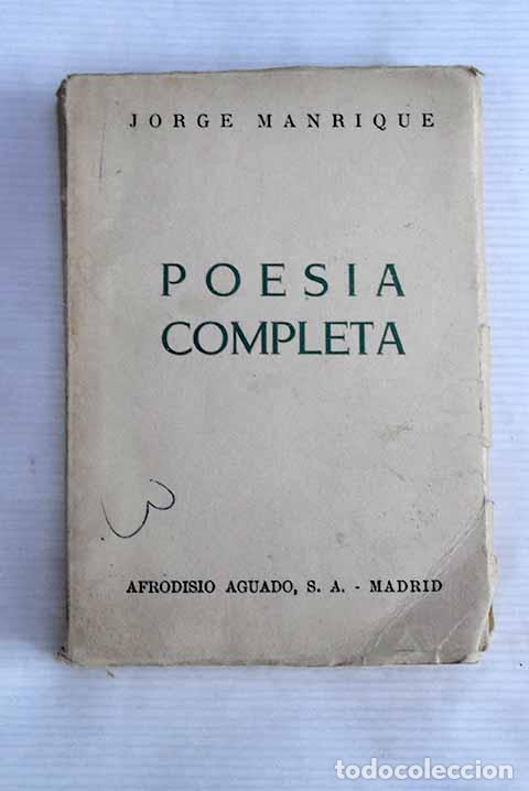 Libros: Poes&iacute;a completa: Manrique, Jorge.- Manrique, Jorge - Foto 1