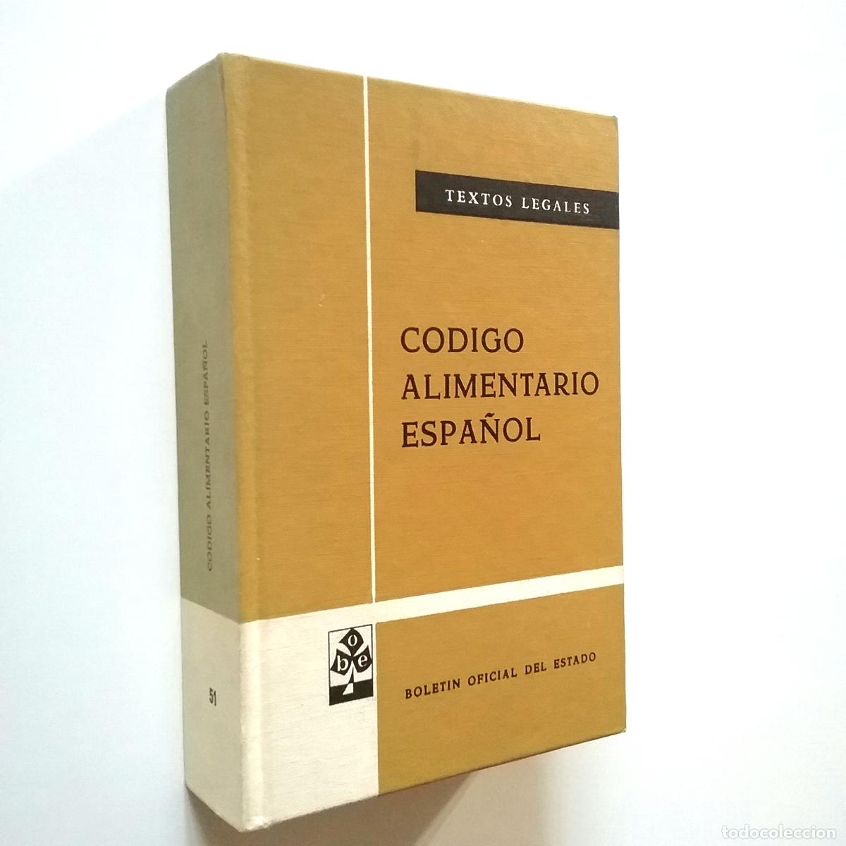 Libros: BOE - C&oacute;digo alimentario espa&ntilde;ol. Textos legales - Foto 1