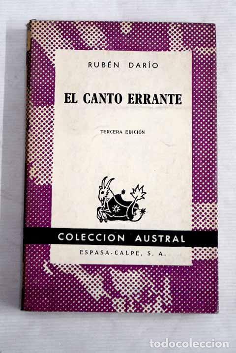 Libros: El canto errante: Dar&iacute;o, Rub&eacute;n.- Dar&iacute;o, Rub&eacute;n - Foto 1