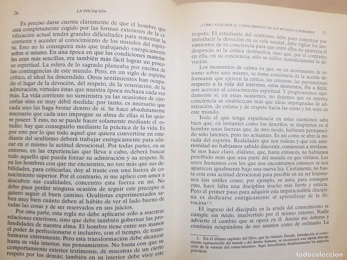 Libros: LA INICIACION - RUDOLF STEINER - ED. EDAF - 1988 - Foto 12