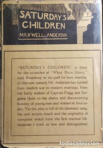 Libros: ANDERSON. (Maxwell) - SATURDAY&#39;S CHILDREN. - Foto 1