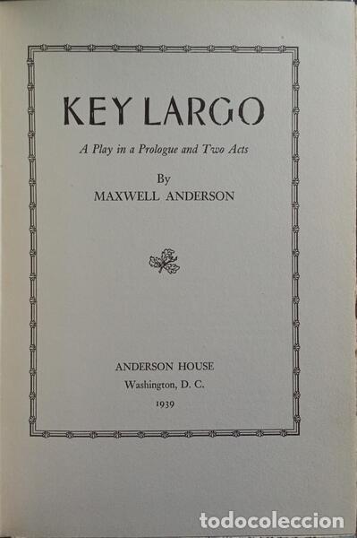 Libros: ANDERSON. (Maxwell) - KEY LARGO. - Foto 2