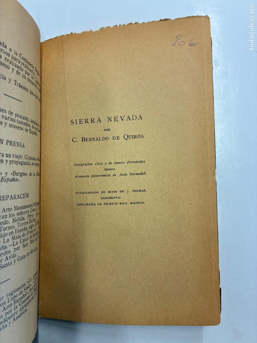 Libros: SIERRA NEVADA. - C. BERNALDO DE QUIR&Oacute;S. - Foto 1