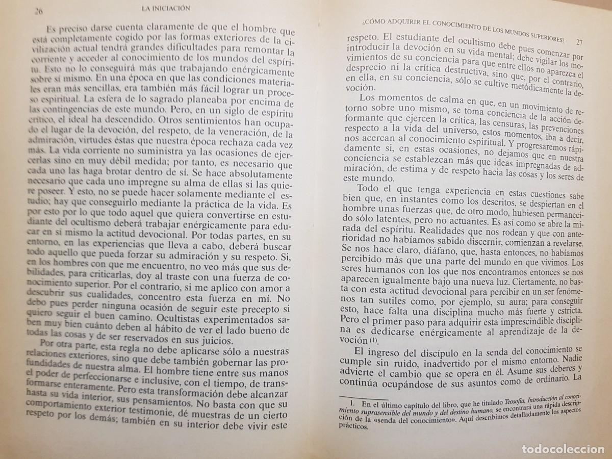 Libros: LA INICIACION - RUDOLF STEINER - ED. EDAF - 1988 - Foto 9