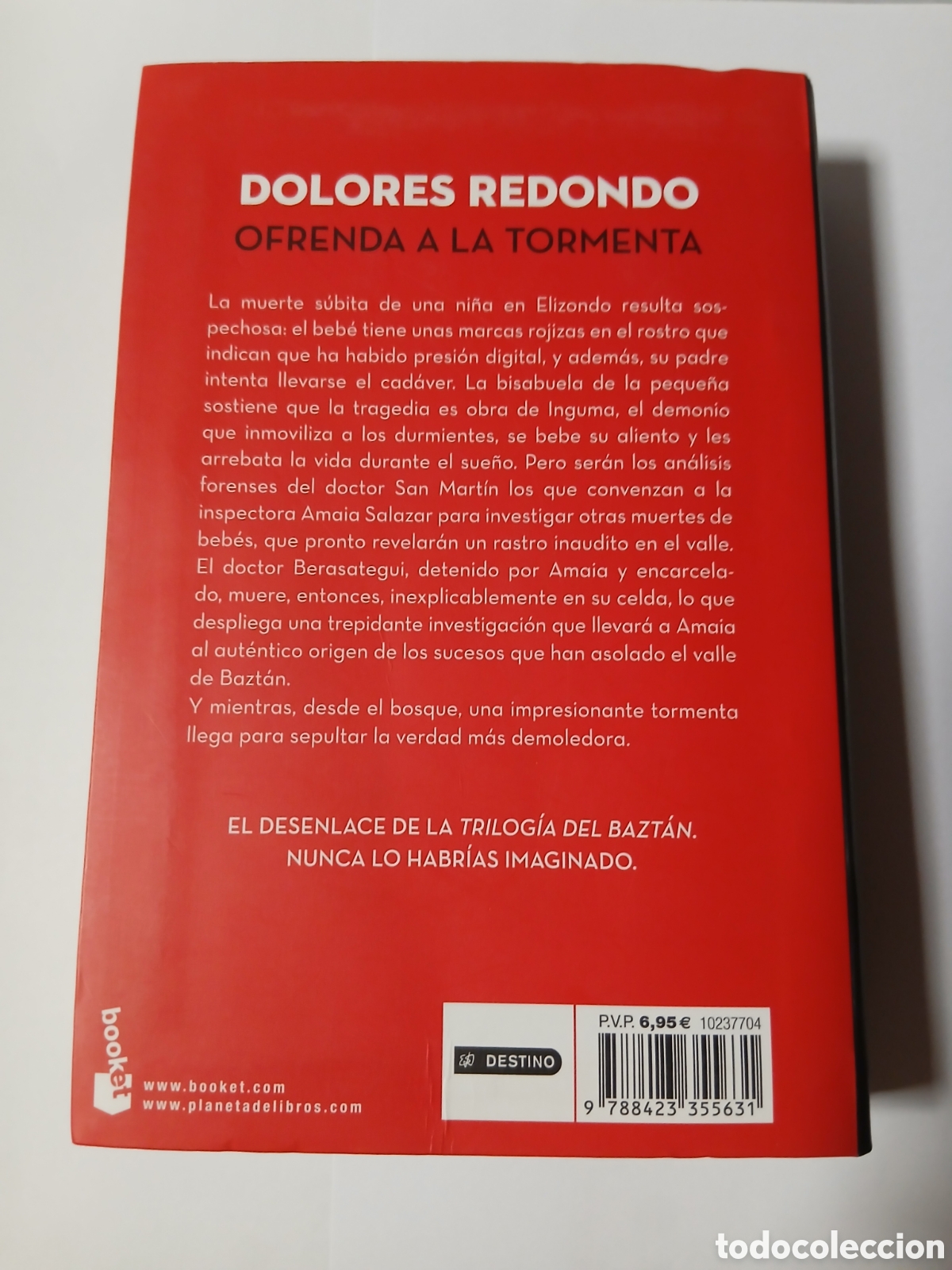 Libros: Libro Ofrenda a la Tormenta -Dolores Redondo- Ed. Booket- - Foto 2