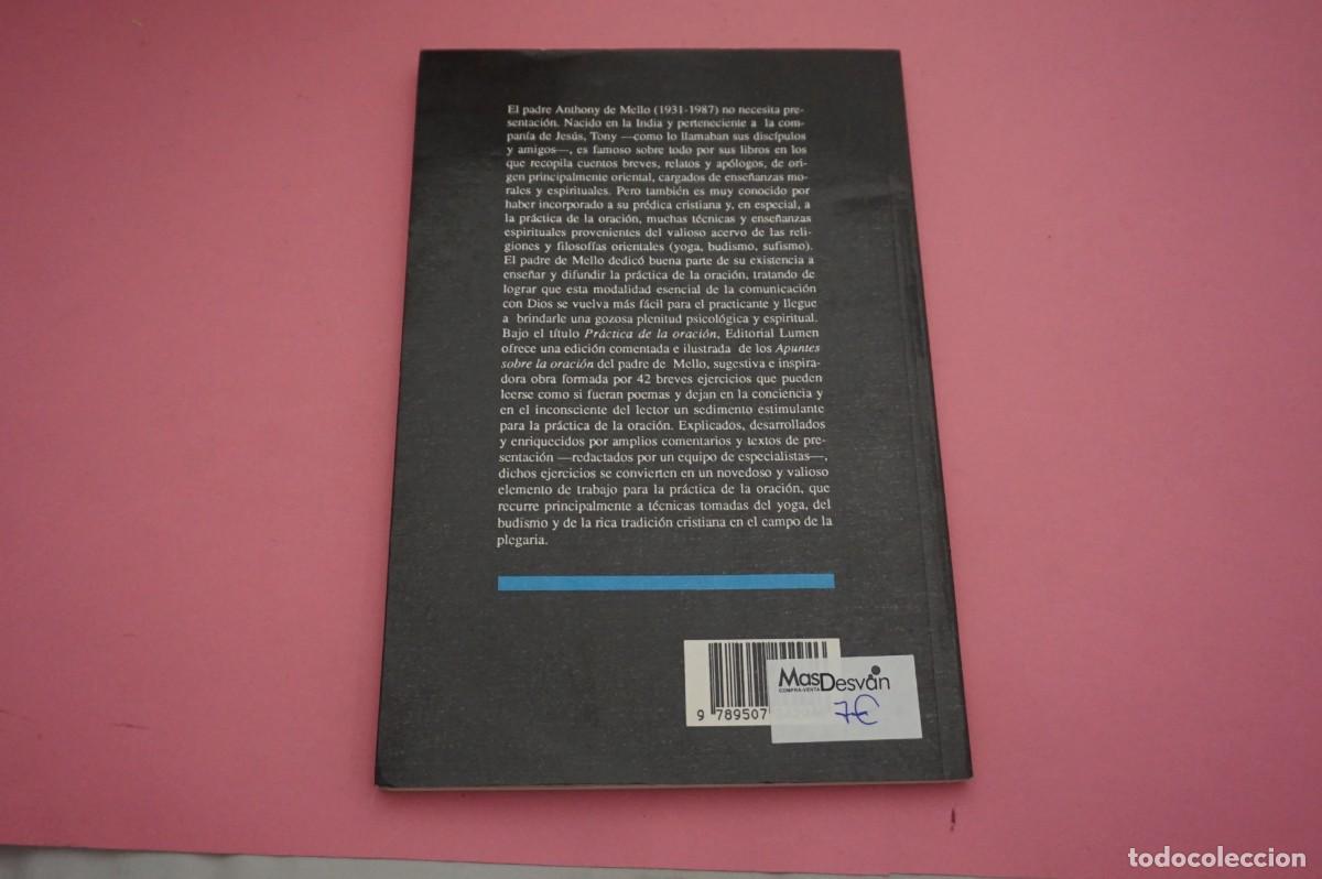 Libros: AR5B- PRATICA DE LA ORACION - ANTHONY DE MELLO / EDITORIAL LUMEN - Foto 5
