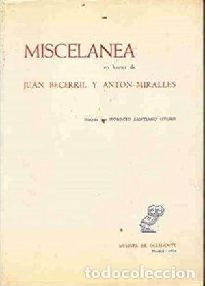 Libros: Miscelanea en honor de Juan Becerril y Anton Miralles - Foto 1