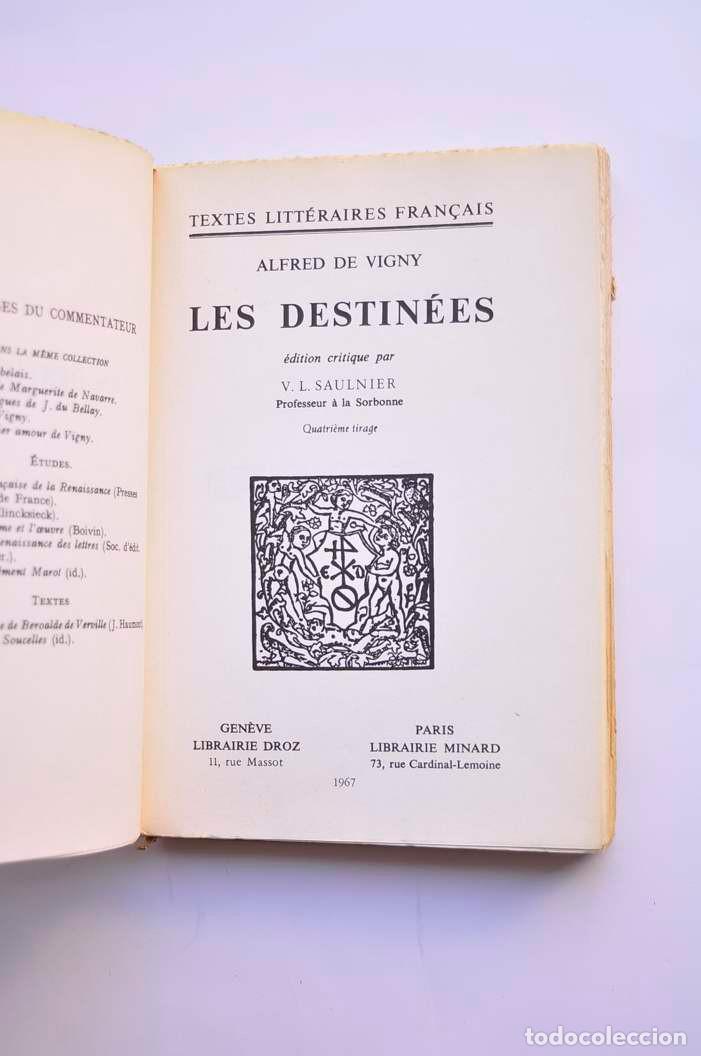 Libros: Les destin&eacute;es - VIGNY, Alfred de - Foto 2