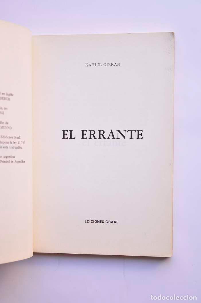 Libros: El errante - GIBRAN, Kahlil - Foto 2