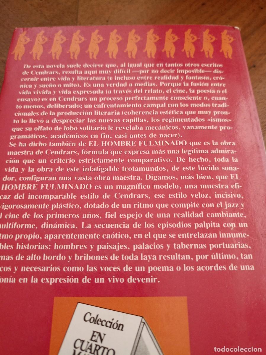 Libros: El hombre fulminado. Cendrars, Blaise. - Foto 2