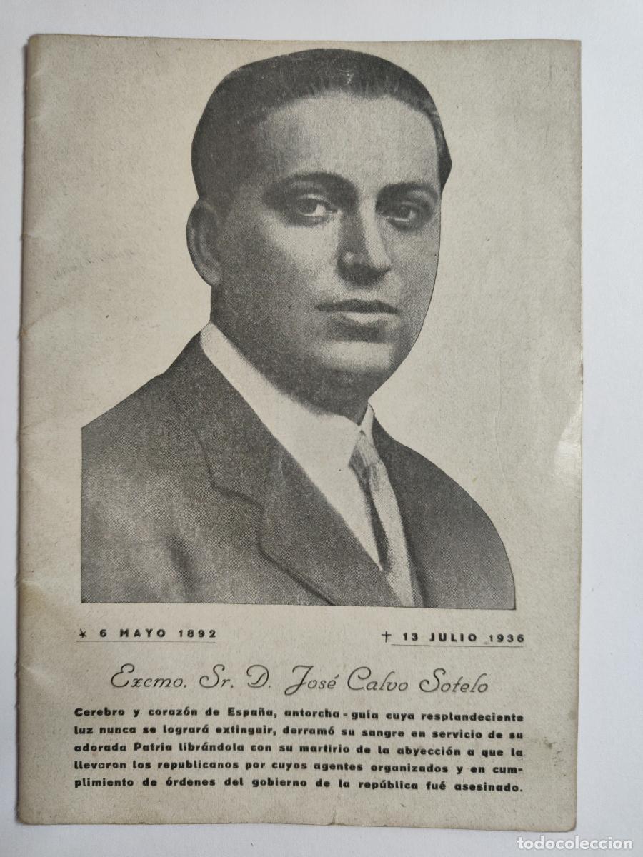 Libros: OFRENDA A LA MEMORIA DEL PROTOMARTIR D. JOS&Eacute; CALVO SOTELO - - Foto 1