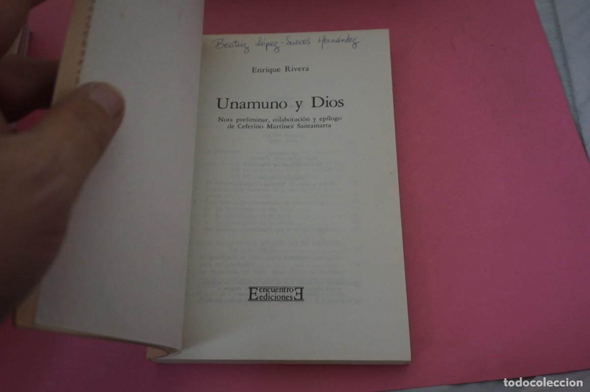 Libros: AR20C/ UNAMUNO Y DIOS - ENRIQUE RIVERA / EDICIONES ENCUENTRO - Foto 2