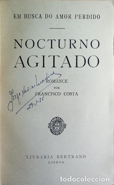 Libros: COSTA. (Francisco) - NOCTURNO AGITADO. - Foto 1