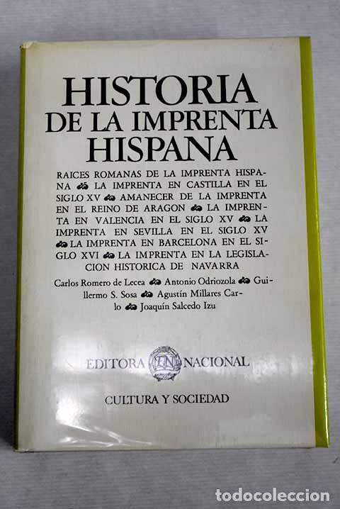 Libros: Historia de la imprenta hispana - Foto 1