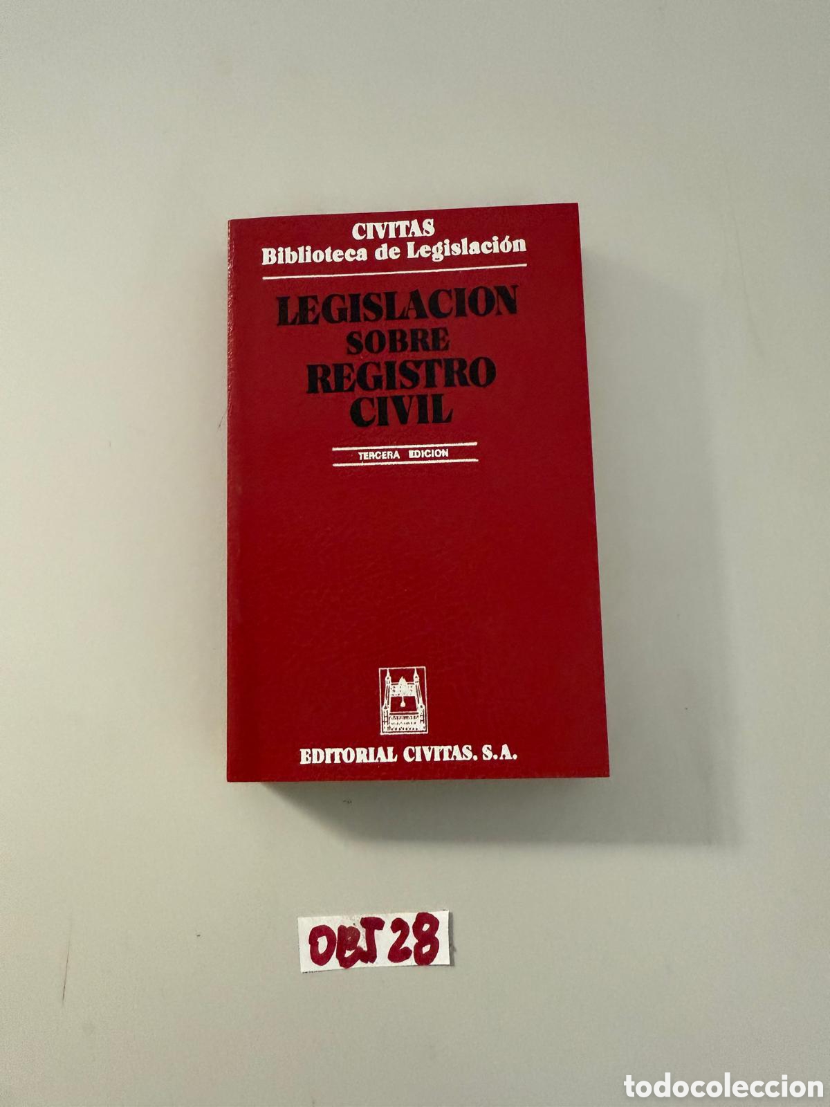 Libros: Legislaci&oacute;n sobre registro civil - Foto 1