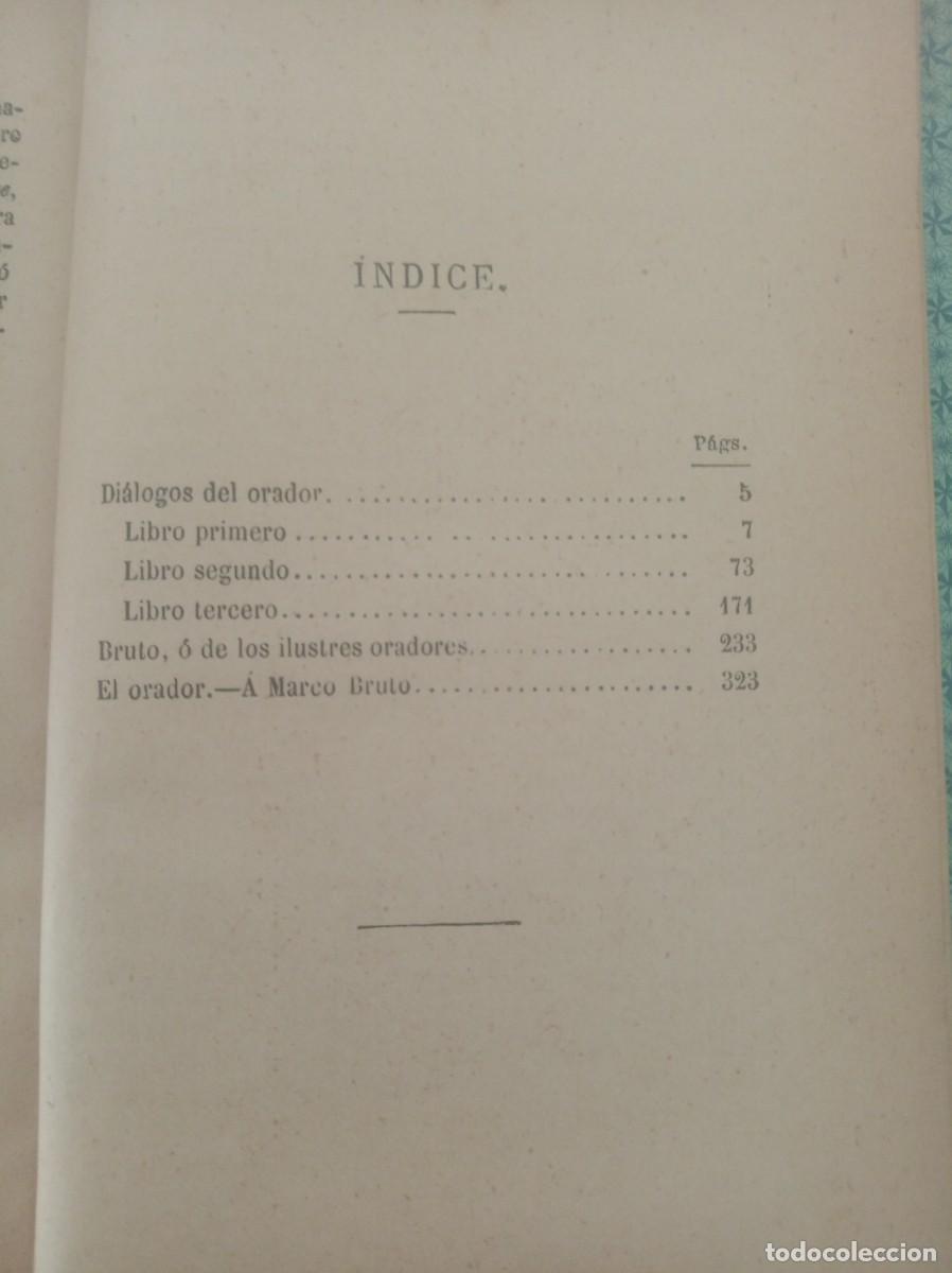 Libros: OBRAS COMPLETAS ( MARCO TULIO CICERON , 1889 , Tomos 1 y 2 ) - Foto 4