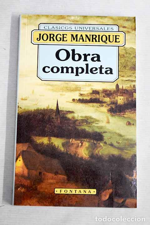 Libros: Obra completa: Manrique, Jorge.- Manrique, Jorge - Foto 1