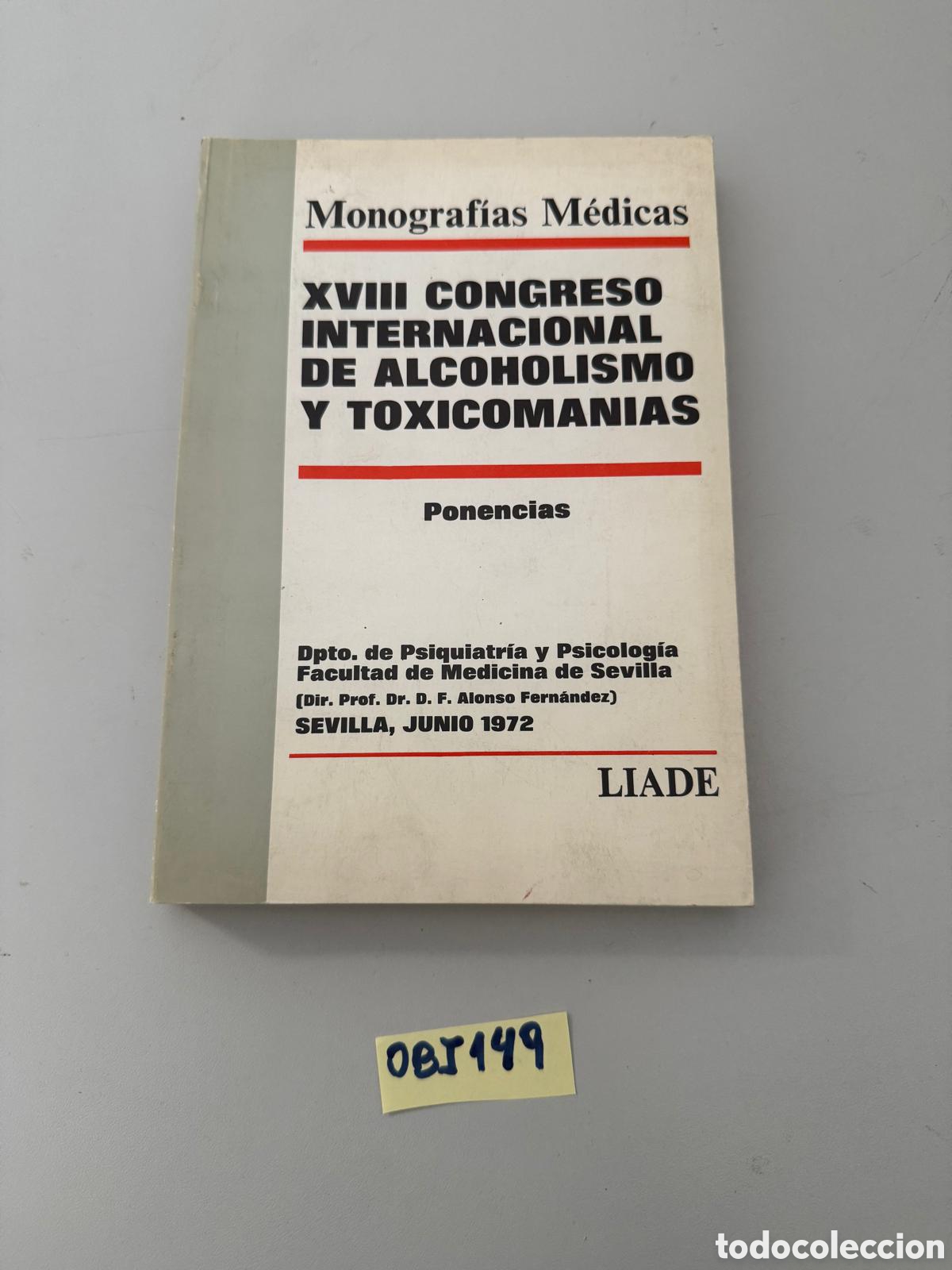 Libros: Congreso internacional del alcoholismo - Foto 1