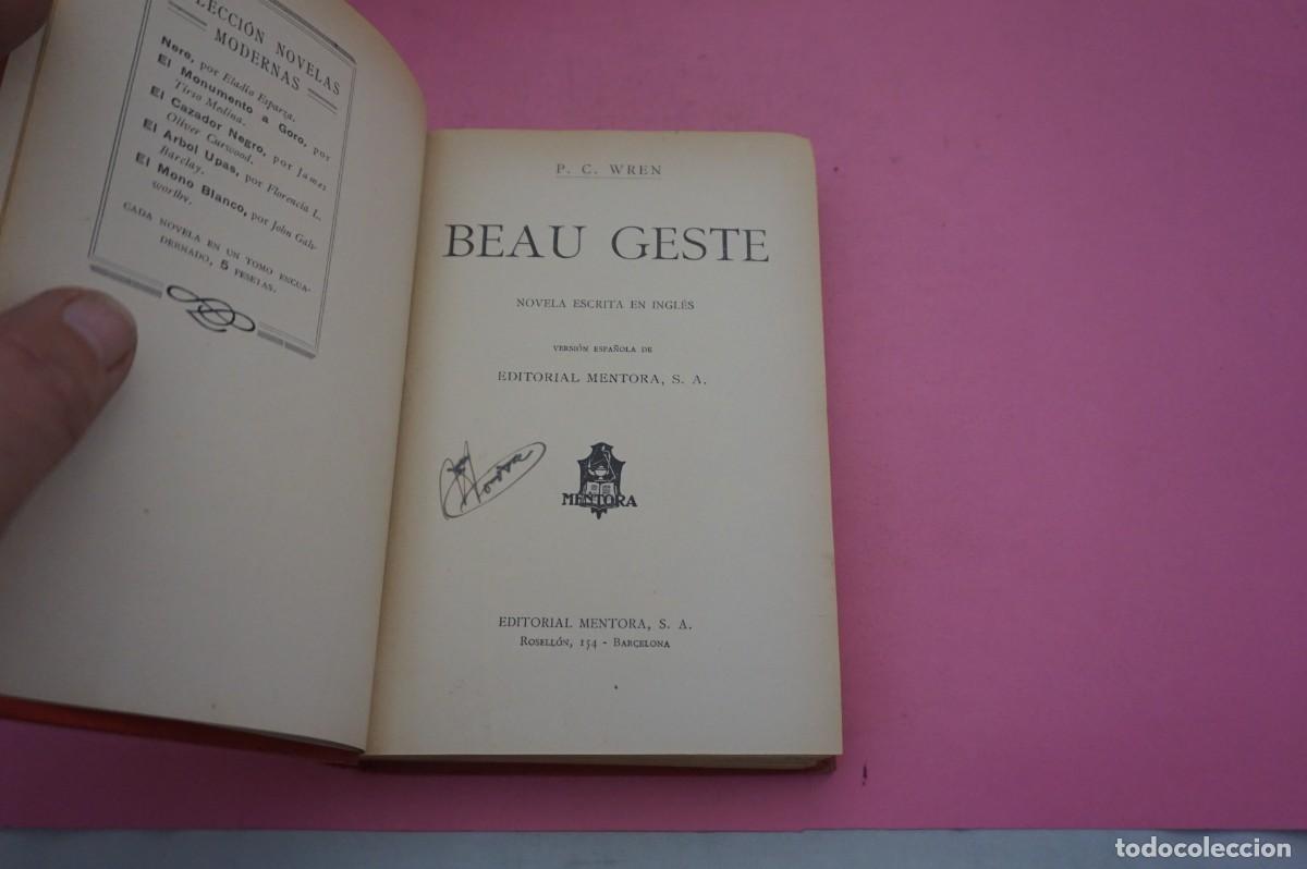 Libros: S-H/ BEAU GESTE - P.C. WREN / EDITORIAL MENTORA - Foto 2