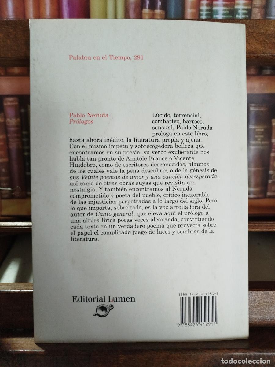 Libros: Pr&oacute;logos - Neruda, Pablo (1904-1973) - Foto 2