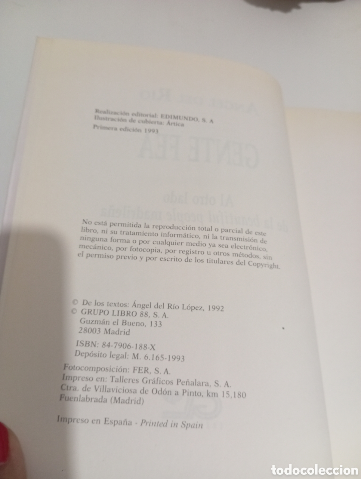 Libros: Gente fea. &Aacute;ngel del R&iacute;o. Firmado - Foto 5
