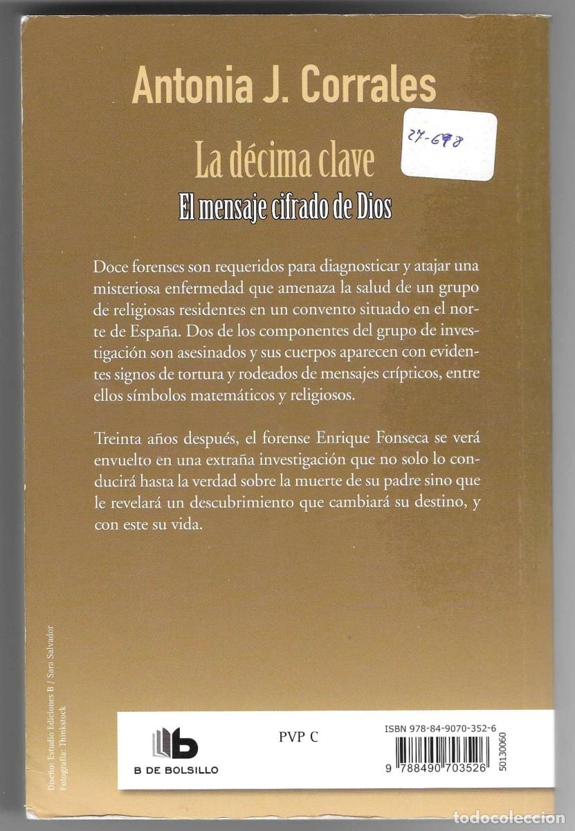 Libros: Novela. La D&eacute;cima clave, Antonia J. Corrales. ref. 27-698 - Foto 2