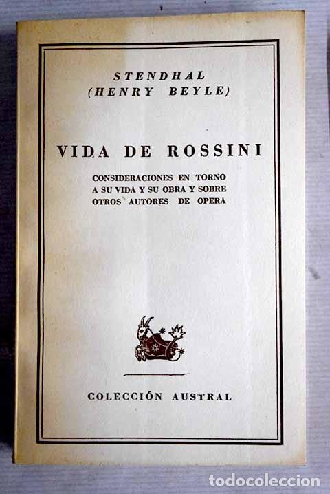Libros: Vida de Rossini: Stendhal.- Stendhal - Foto 1
