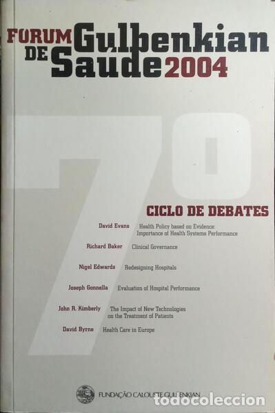 Libros: EVANS. (David) e outros. - FORUM GULBENKIAN DE SA&Uacute;DE 2004. - Foto 1
