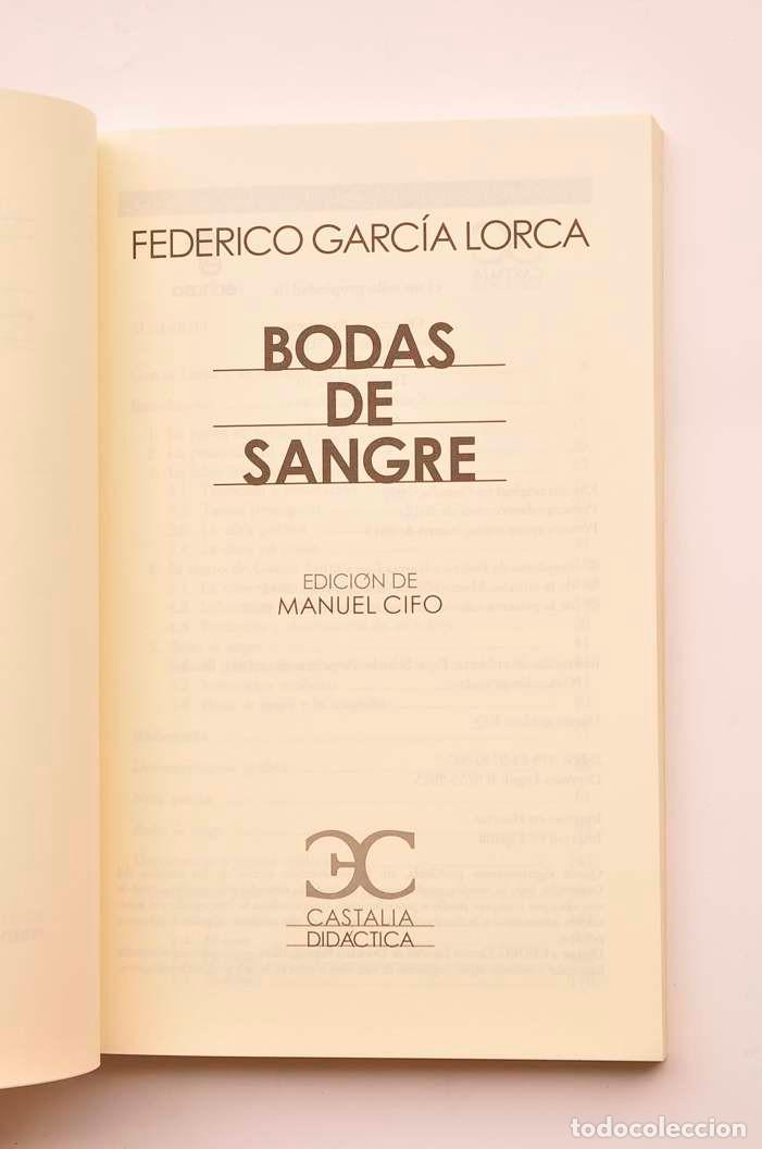 Libros: Bodas de sangre - GARC&Iacute;A LORCA, Federico - Foto 2