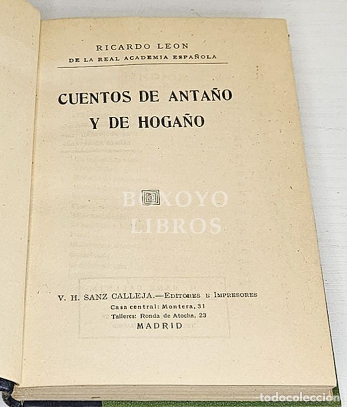 Libros: LE&Oacute;N, Ricardo. Cuentos de anta&ntilde;o y de hoga&ntilde;o - Foto 2