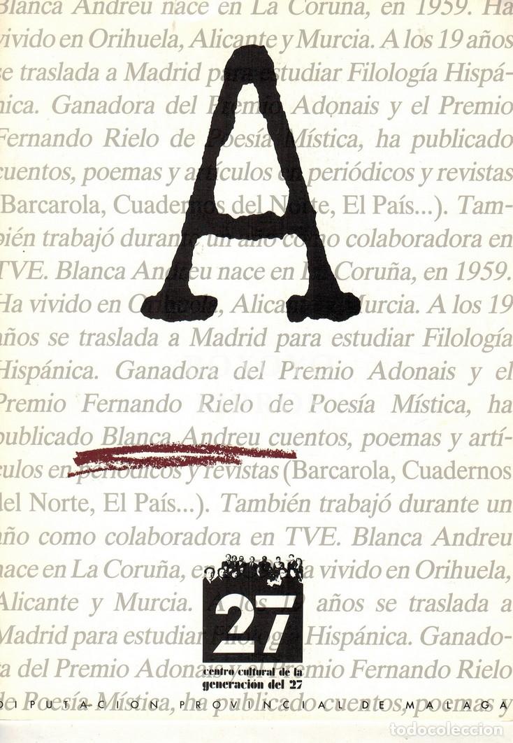 Libri di seconda mano: ANDREU, Blanca. Cuaderno dedicado a.../