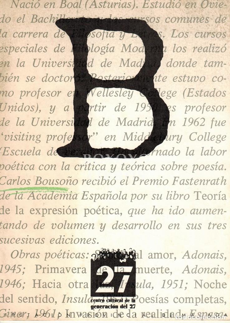 Libros: BOUSO&Ntilde;O, Carlos. Cuaderno dedicado a.../ - Foto 1