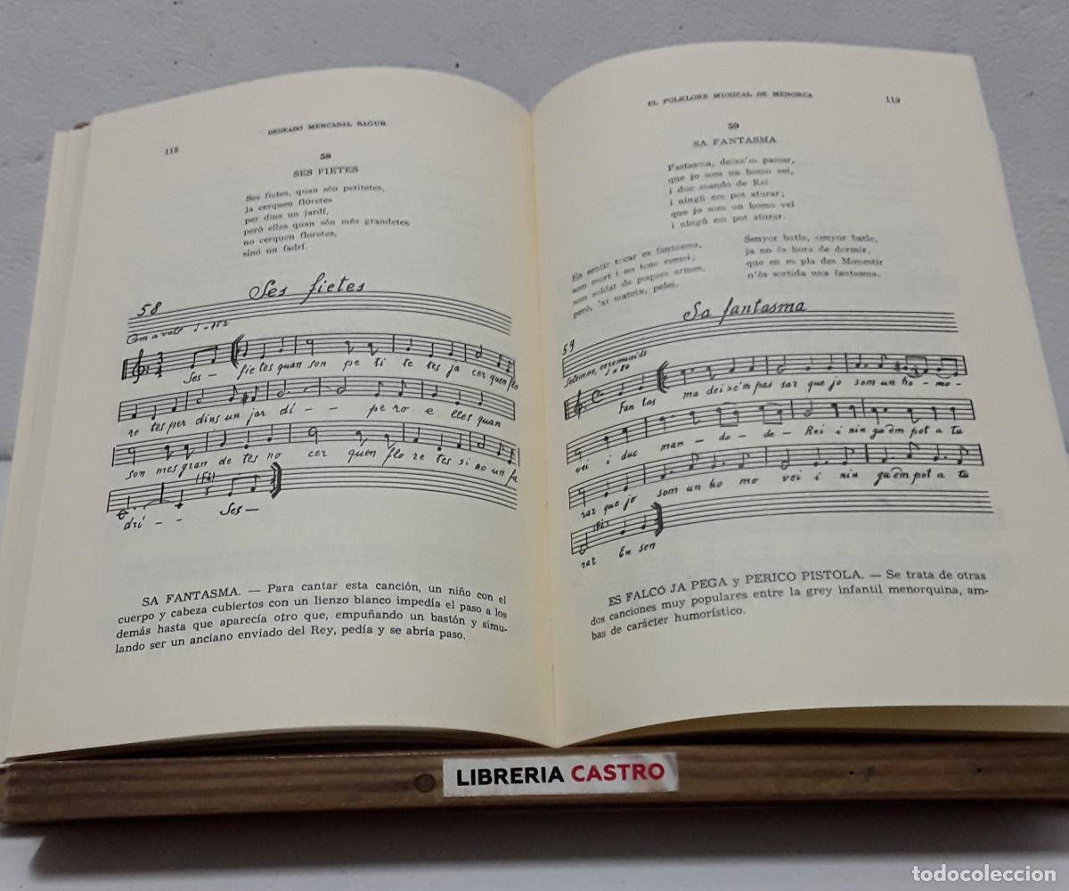 Libros: El Folklore Musical de Menorca - Deseado Mercadal Bagur. - Foto 2