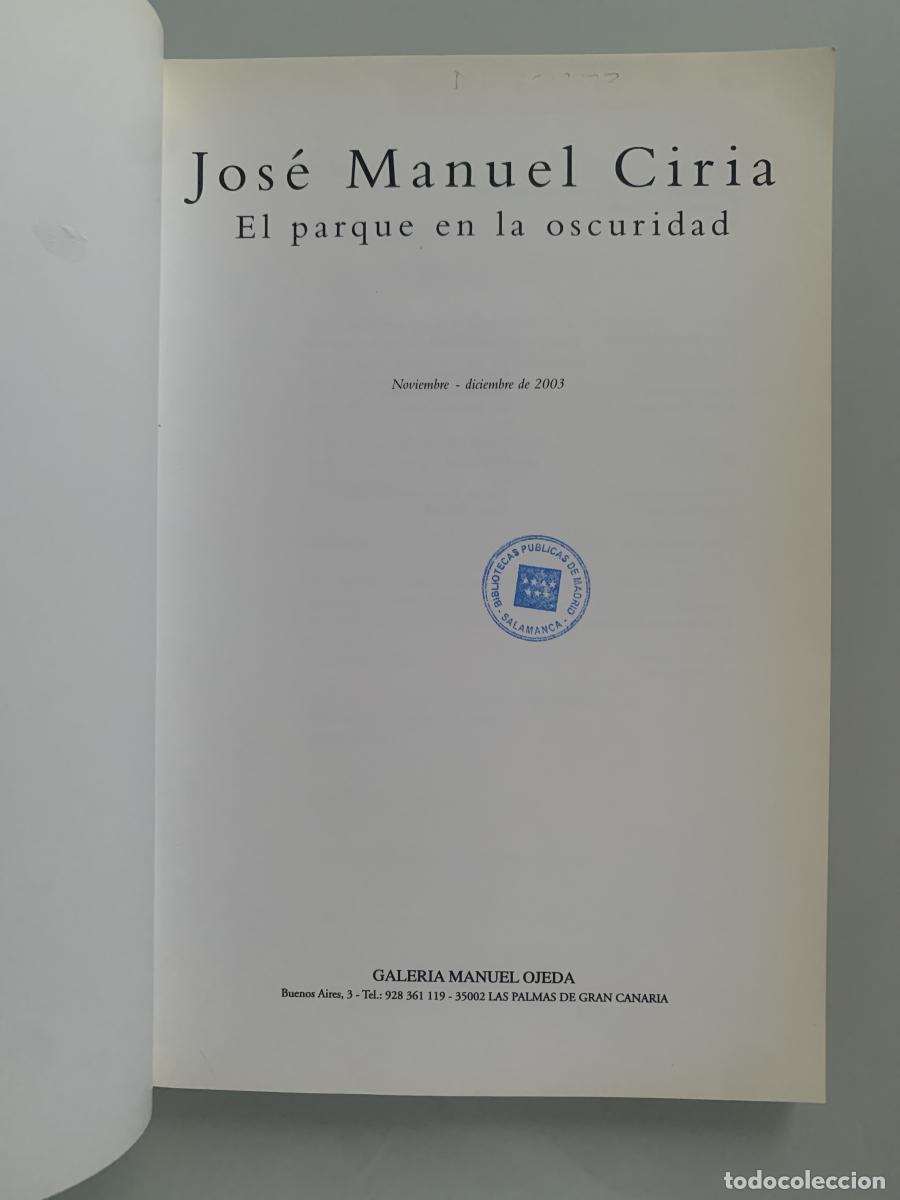 Libros: EL PARQUE EN LA OSCURIDAD - Jos&eacute; Manuel Ciria - Foto 2