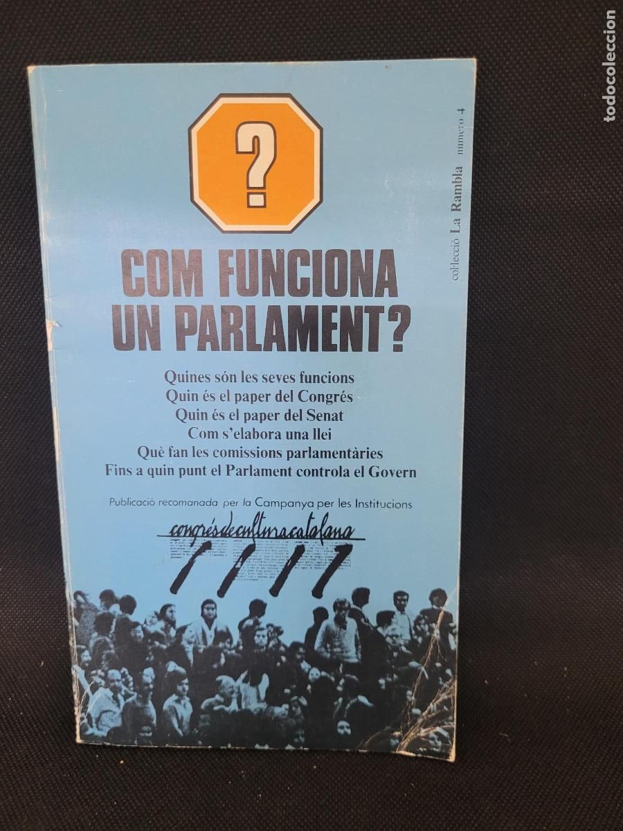 Libros: Libro Com funciona el parlament en catalan - Foto 1