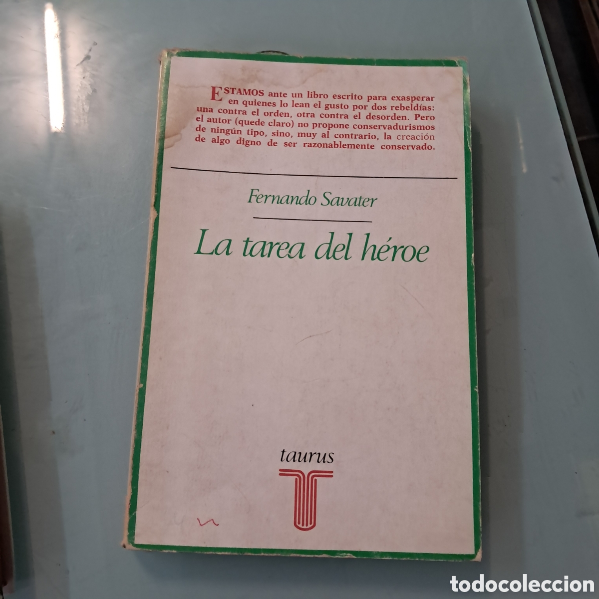 Libros: Fernando Savater, La tarea del h&eacute;roe, Taurus - Foto 1