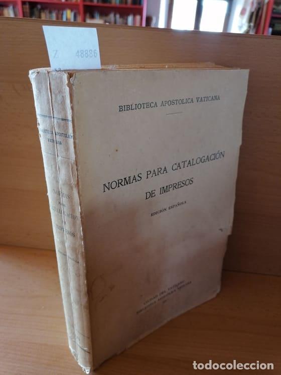 Libros: s.a. - NORMAS PARA CATALOGACION DE IMPRESOS. EDICION ESPA&Ntilde;OLA. - Foto 1