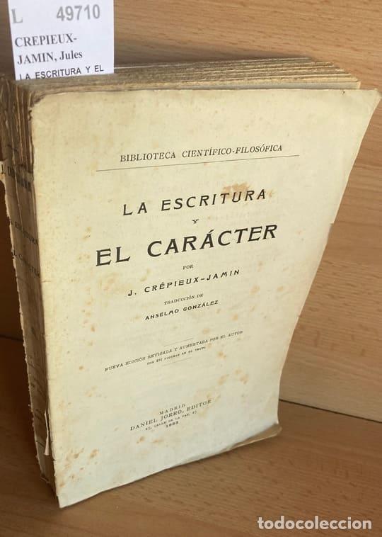 Libros: CREPIEUX-JAMIN, Jules - LA ESCRITURA Y EL CARACTER - Foto 1