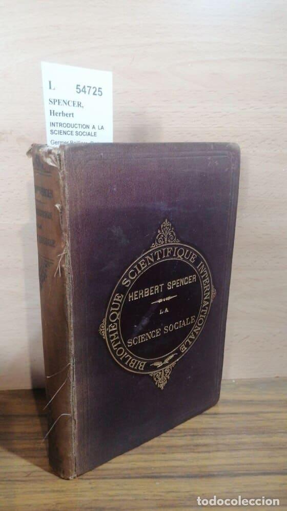 Libros: SPENCER, Herbert - INTRODUCTION A LA SCIENCE SOCIALE - Foto 1