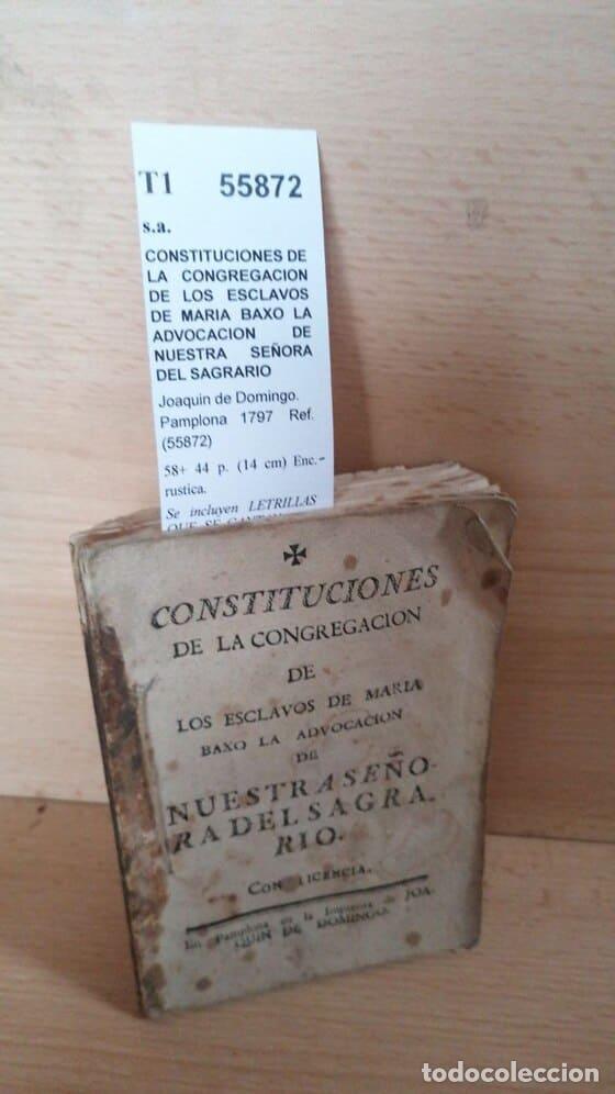 Libri di seconda mano: s.a. - CONSTITUCIONES DE LA CONGREGACION DE LOS ESCLAVOS DE MARIA BAXO LA ADVOCACION DE NUESTRA SE&Ntilde;O