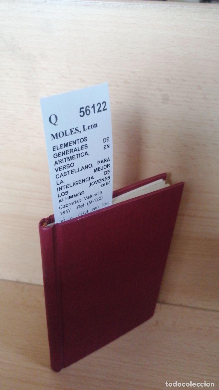 Livros em segunda m&atilde;o: MOLES, Leon - ELEMENTOS GENERALES DE ARITMETICA, EN VERSO CASTELLANO, PARA LA MEJOR INTELIGENCIA DE