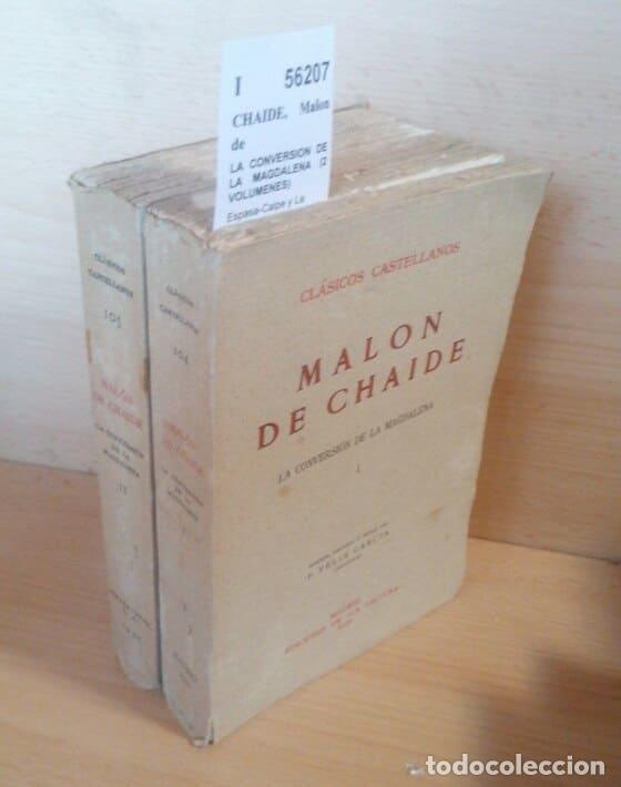 Libros: CHAIDE, Malon de - LA CONVERSION DE LA MAGDALENA (2 VOLUMENES) - Foto 1
