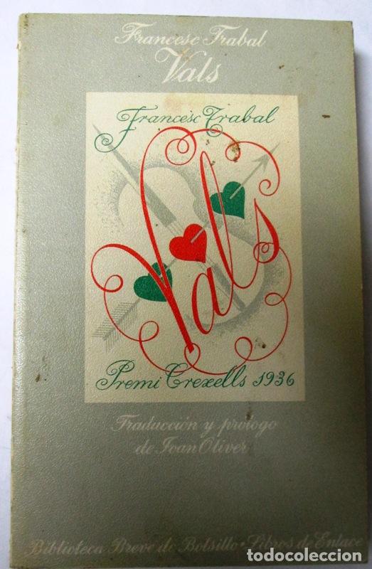 Libros: TRABAL, Francesc - VALS. (Premi Cresells 1936) - Foto 1