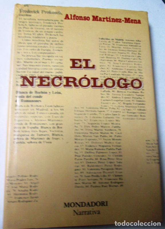 Libros: MARTINEZ-MENA, Alfonso - EL NECROLOGO - Foto 1