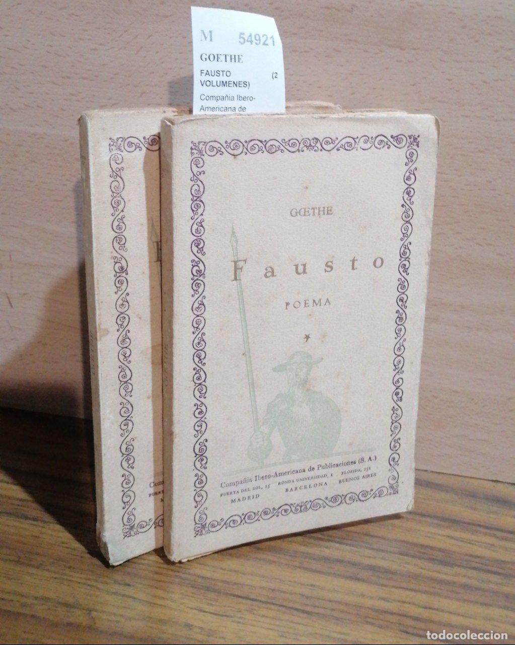 Libros: GOETHE - FAUSTO (2 VOLUMENES) - Foto 1