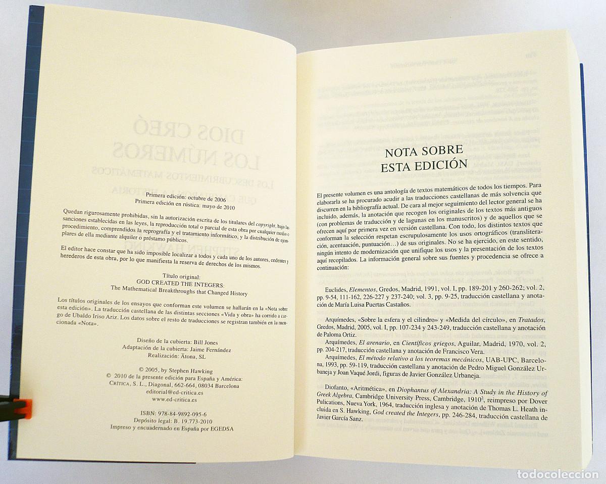 Libros: Dios cre&oacute; los n&uacute;meros, Stephen Hawking - Foto 7