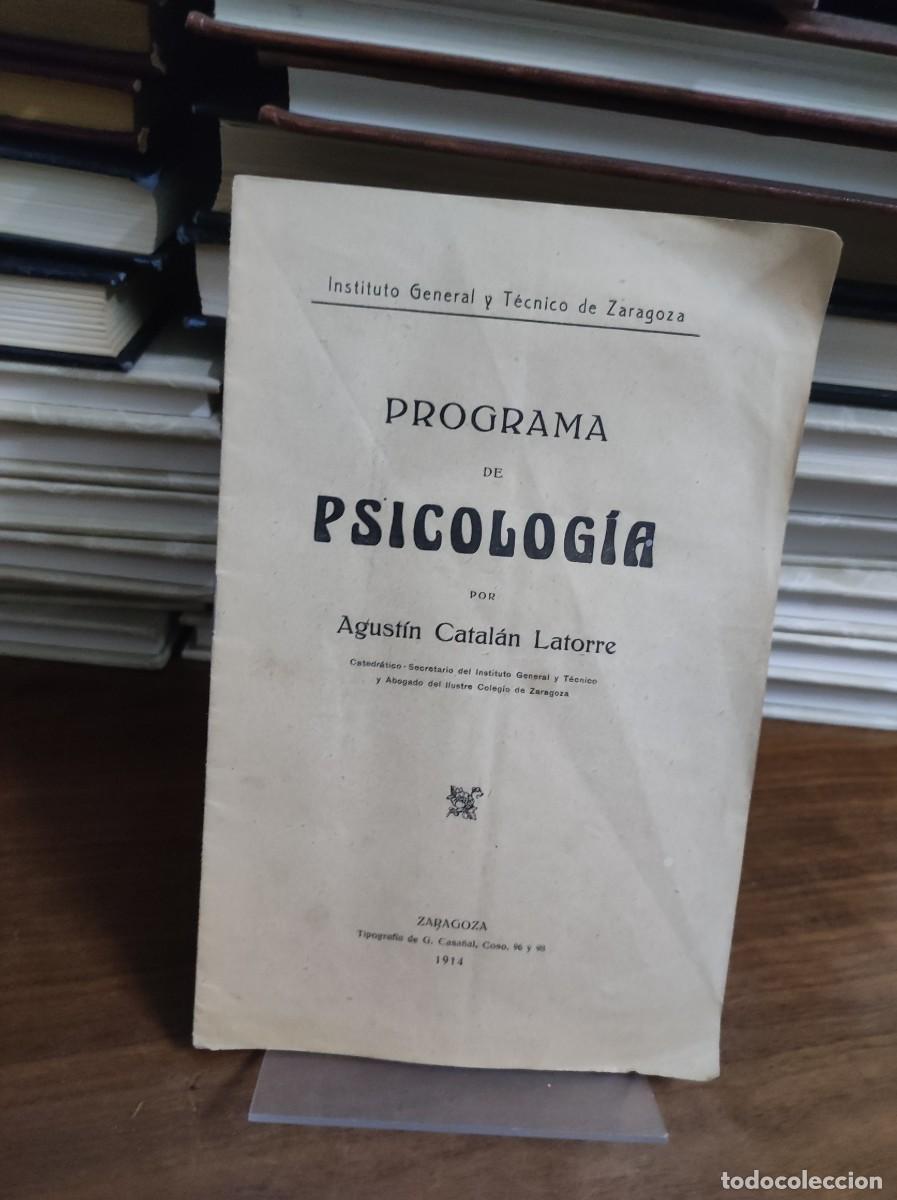 Libros: PROGRAMA DE PSICOLOGIA AGUSTIN CATALAN LATORRE - Foto 1