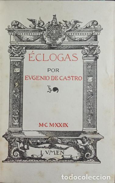 Libros: CASTRO. (Eug&eacute;nio de) - &Eacute;CLOGAS. - Foto 1