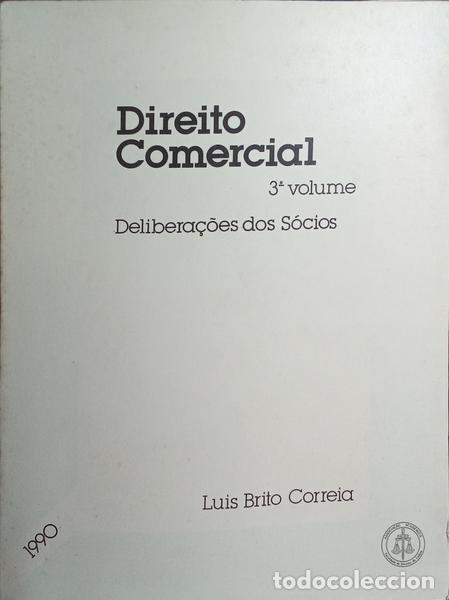 Libros: BRITO CORREIA. (Lu&iacute;s) - DIREITO COMERCIAL. [3 VOLUMES] - Foto 3