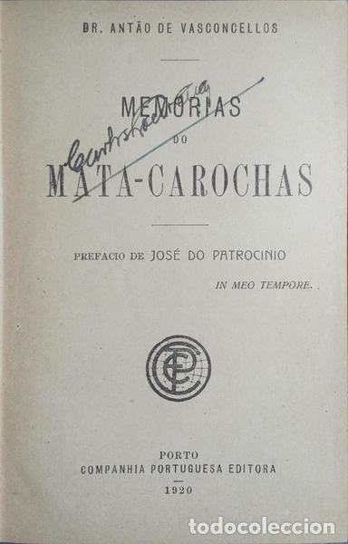 Libros: VASCONCELOS. (Ant&atilde;o de) - MEM&Oacute;RIAS DO MATA-CAROCHAS. - Foto 1